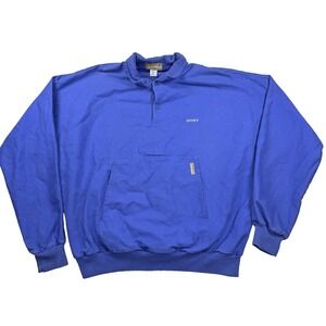 Vtg Rare Mens Sony Camera Crew Photography Rugby Polo Shirt Long Sleeve USA XL